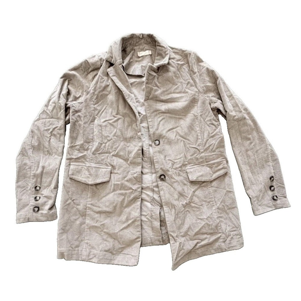 Altar'd State Women's M Beige Corduroy Longline Blazer Jacket Academia